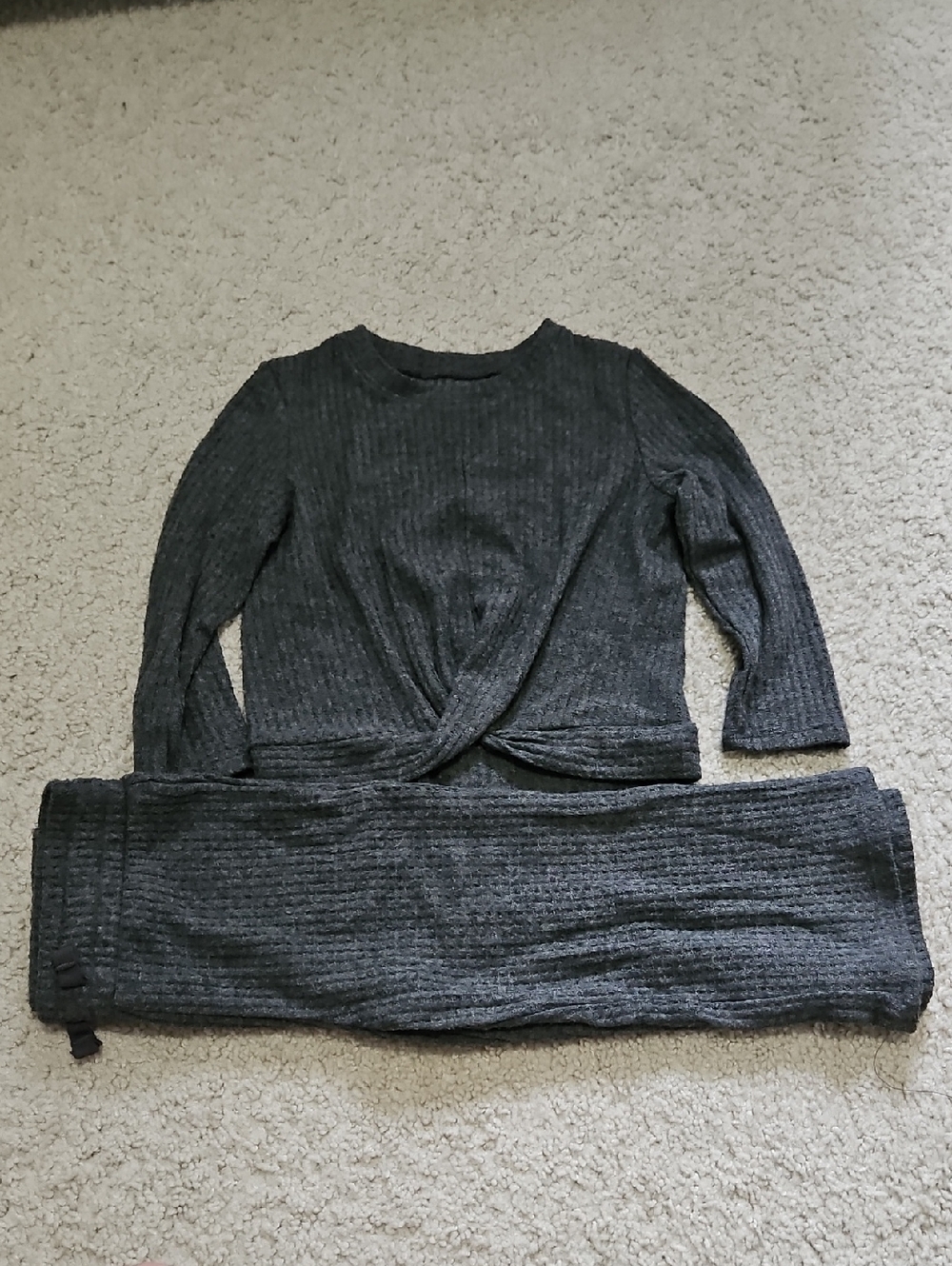 jumping beans Gray Knit Matching Set